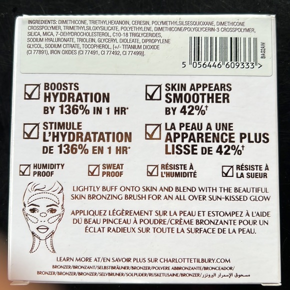 Charlotte Tilbury Beautiful Skin Sun-Kissed Glow Cream Bronzer 2 Medium 0.74 Oz - Picture 5 of 5